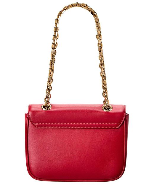 Céline Red C Small Leather Shoulder Bag (Authentic Pre-Owned)