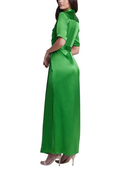 L'Agence Green Klement Cargo Silk Dress