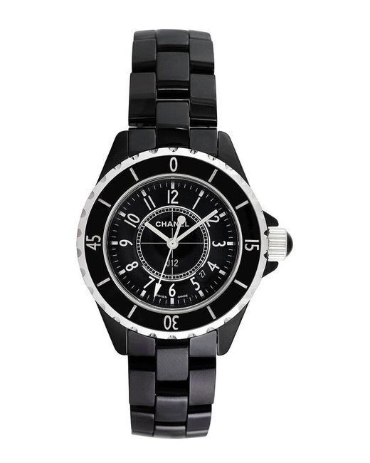 Chanel Black J12 Watch, Circa 2000S (Authentic Pre-Owned)
