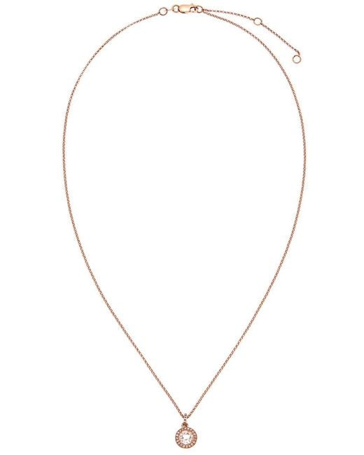 Diana M Metallic Fine Jewelry 14k Rose Gold 1.00 Ct. Tw. Diamond & Topaz Necklace