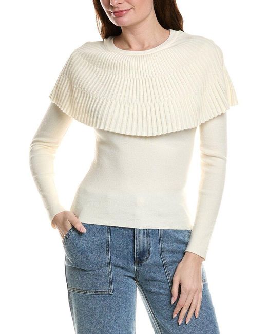 Beulah London White Wool-Blend Sweater