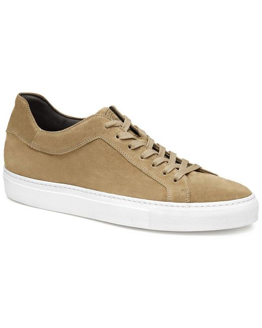 Johnston & Murphy Brown Jared Lace-To-Toe Suede Sneaker for men