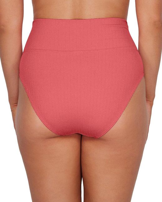 Sunsets Red Hannah High Waist Bottom