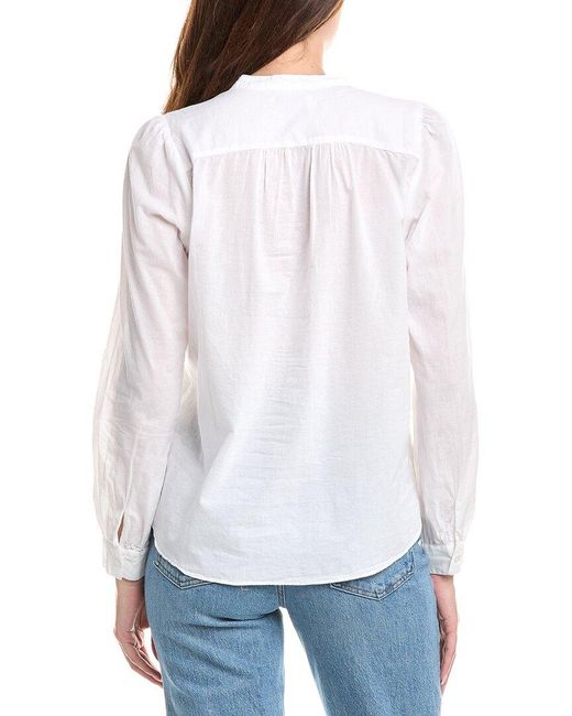 Michael Stars White Bethel Button Top