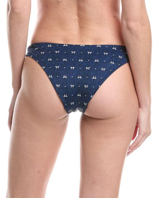 WeWoreWhat Blue Classic Scoop Bikini Bottom