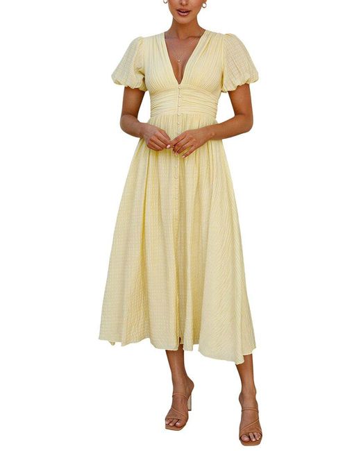 ENJOY PETRA Natural Midi Dress