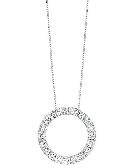 Lab Grown Diamonds White 14K 0.50 Ct. Tw. Lab-Grown Diamond Circle Pendant Necklace