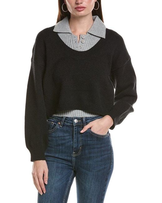 Line & Dot Black Lowen Sweater