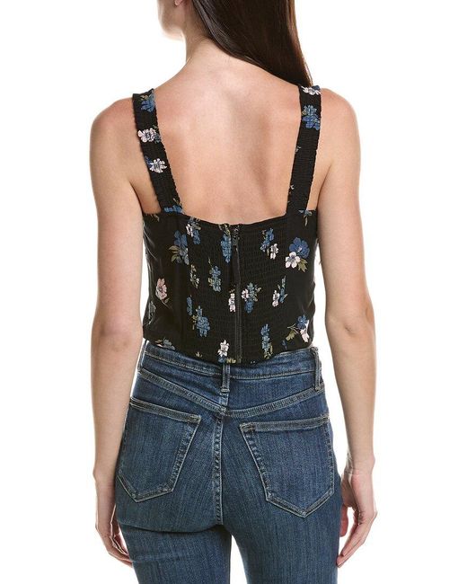 Saltwater Luxe Black Floral Tank Top