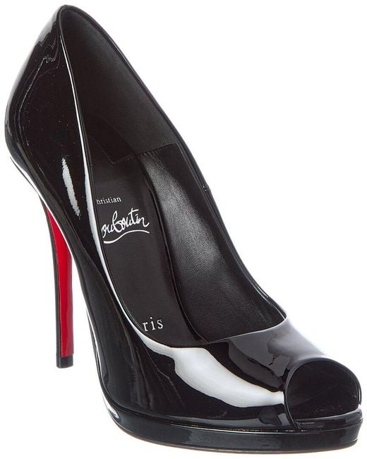 Christian Louboutin Black Lady Z 120 Patent Pump