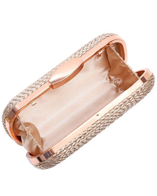 Tiffany & Fred Paris Natural Tiffany And Fred Paris Woven Metallic Frame Clutch