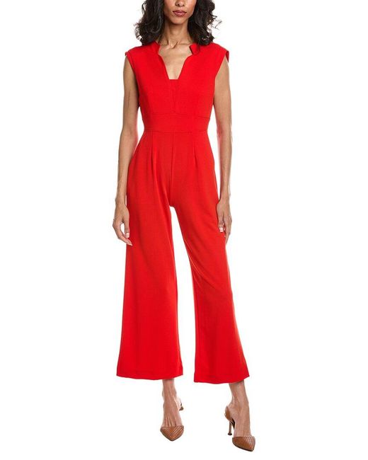 Tahari Red Petite Jumpsuit