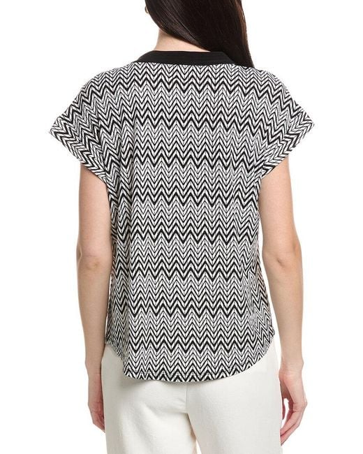 Vince Camuto Gray V-Neck Blouse