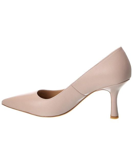 Stuart Weitzman Natural Isla 75 Leather Pump