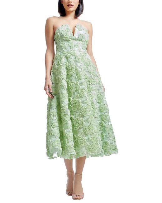 Dress the Population Green Briella Midi Dress