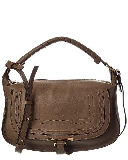 Chloé Brown Marcie Small Leather Shoulder Bag