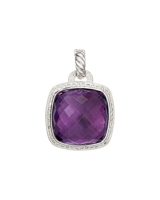 David Yurman Purple 0.39 Ct. Tw. Diamond & Amethyst Albion Pendant (Authentic Pre-Owned)