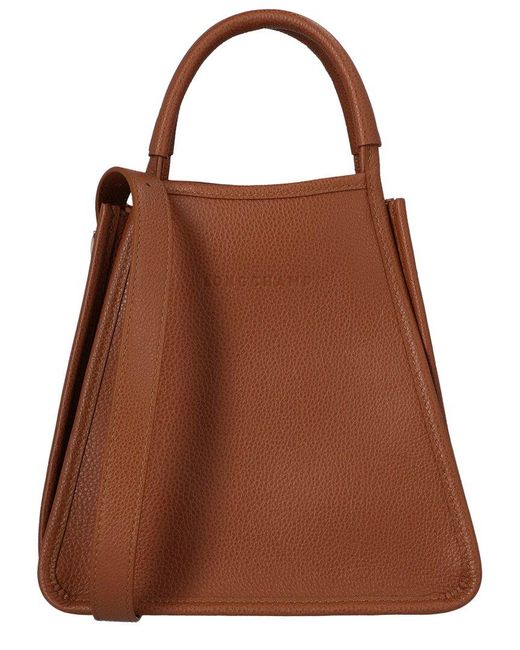 Longchamp Brown Le Foulonne Small Leather Handbag