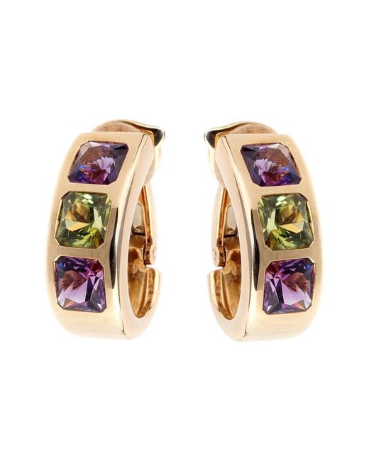 Van Cleef & Arpels Multicolor 18K 18.00 Ct. Tw. Gemstone Earrings (Authentic Pre-Owned)