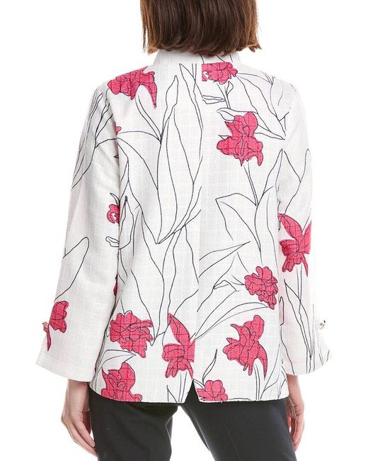 Lemon Grass Red Stand Collar Jacket