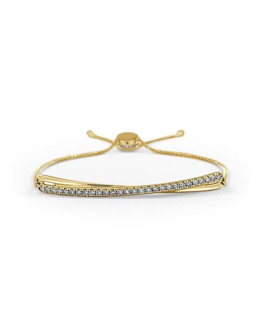 Sabrina Designs White 14K 0.54 Ct. Tw. Diamond Cross-Over Adjustable Bracelet
