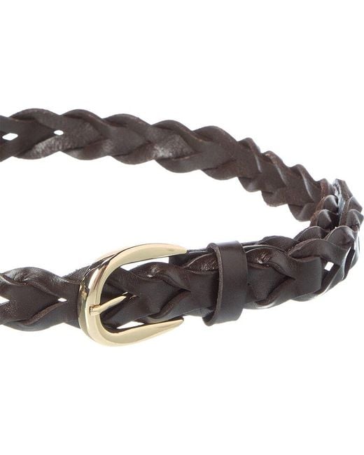 Madewell Black Leather Braided Belt