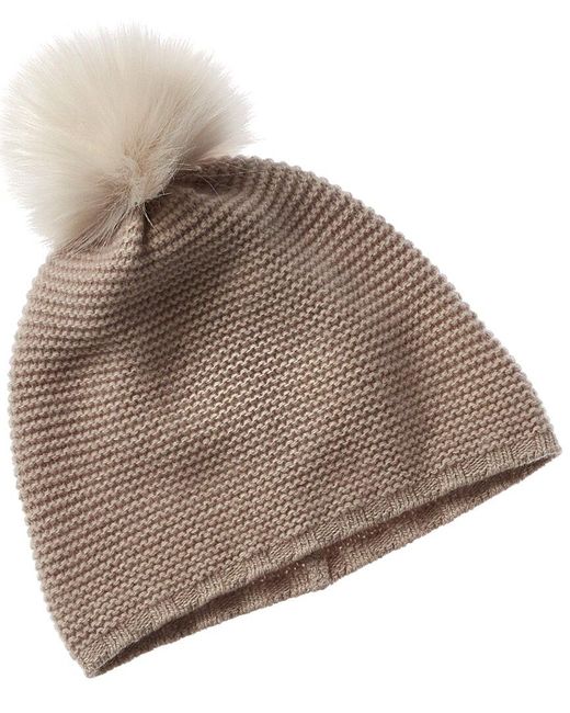 Portolano Cashmere Hat in Grey (Brown 