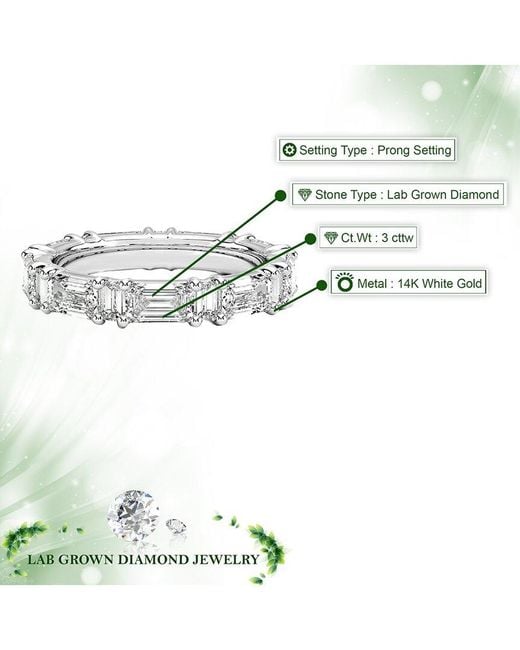 Amairah White 14K 3.00 Ct. Tw. Lab-Grown Diamond Eternity Ring