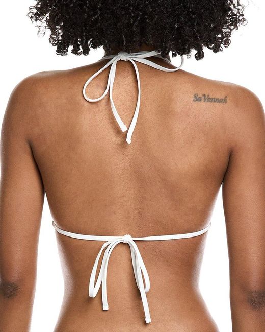 Amanda Uprichard Blue Sunnie Bikini Top
