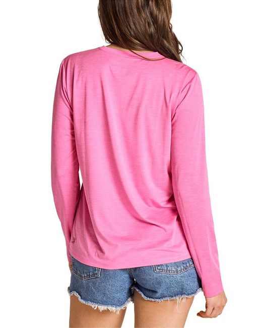 Life Is Good. Pink Long Sleeve Sun Crusher T-Shirt