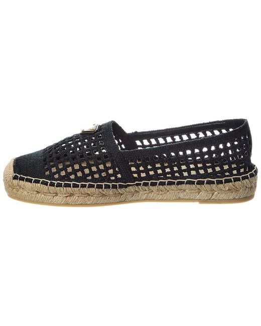 Prada Black Cotton Espadrille