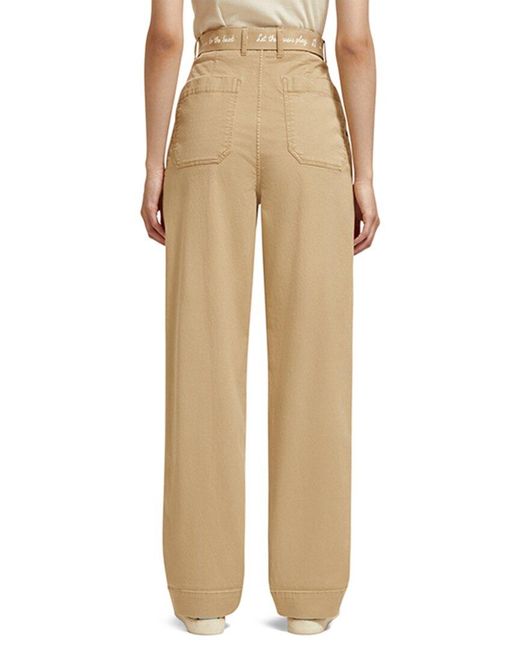 Scotch & Soda Natural Faye High-rise Relaxed Tapered Leg Paperbag Utility Pant