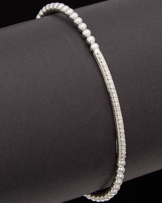 Meshmerise Black 18k Over Silver Vermeil 0.12 Ct. Tw. Diamond Ball Cuff