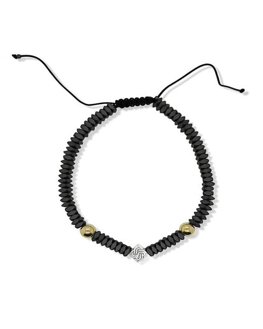 Meira T Metallic Adjustable Macrame Bracelet for men