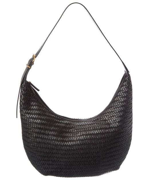 Madewell Black Essentials Curve Handwoven Shoulder Bag