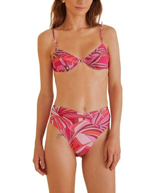 Farm Rio Red Endless Summer High Waist Bikini Bottom