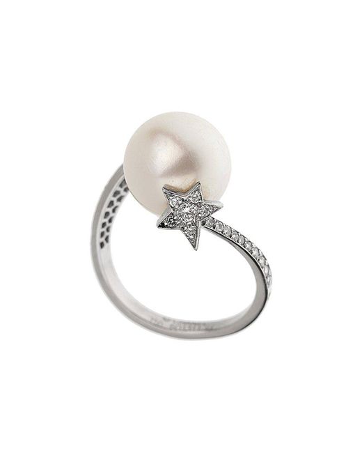 Chanel White 18K 0.83 Ct. Tw. Diamond Comete Cocktail Ring (Authentic Pre-Owned)