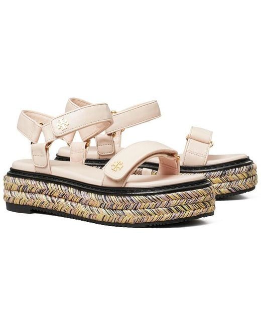 Tory Burch White Espadrille Leather Sport Sandal