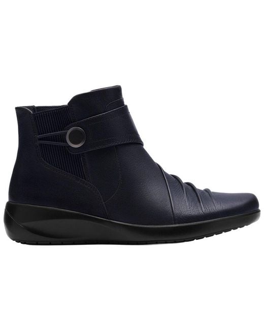 Clarks Blue Collection Navy Leather Boot