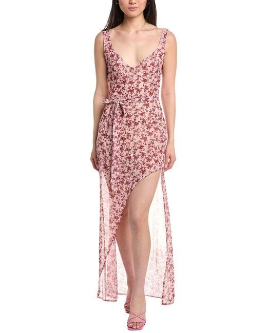 IPPONELLI Red Sleeveless Maxi Dress