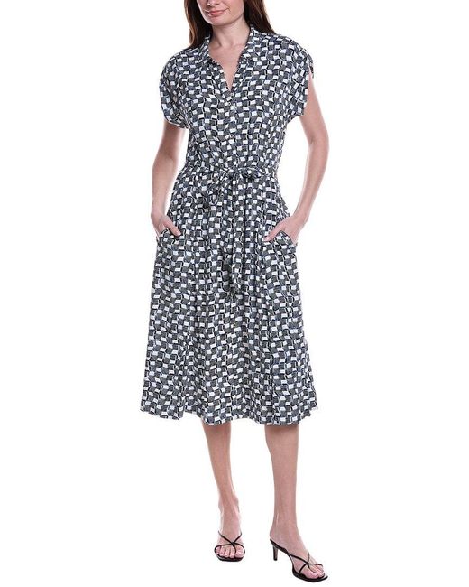 NIC+ZOE Blue Destination Knit Midi Dress