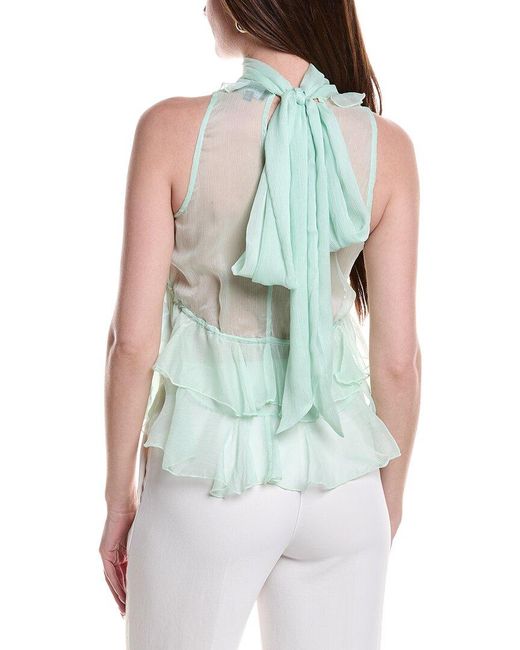Bardot Blue Cynthia Ruffle Blouse