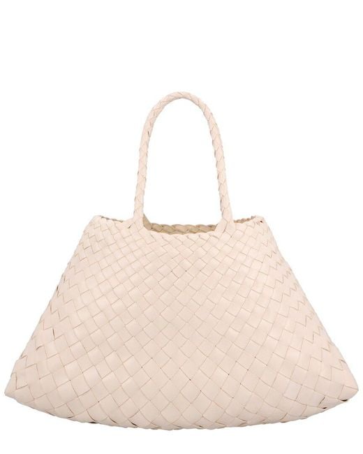 Dragon Diffusion Natural Santa Croce Small Leather Tote