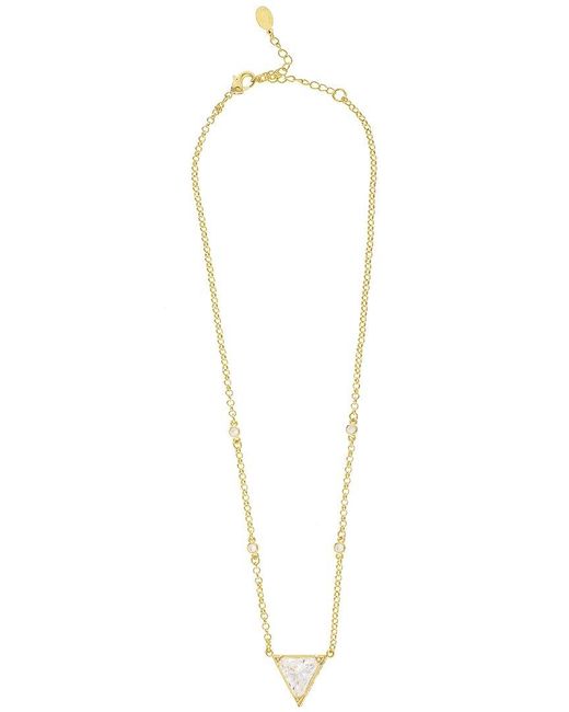 Rivka Friedman White 18k Plated Cz Necklace