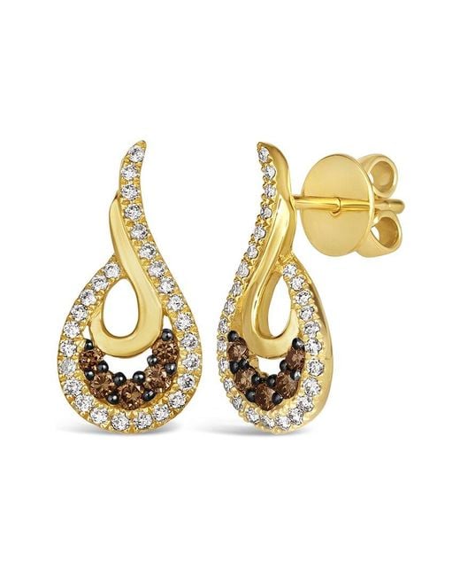 Le Vian Metallic Honey And Chocolate 14k 0.60 Ct. Tw. Diamond Earrings