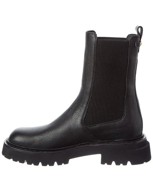 Ferragamo Black Oderico Leather Boot