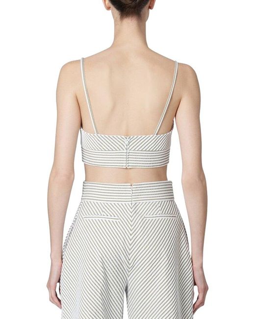 Carolina Herrera White Cropped Bustier
