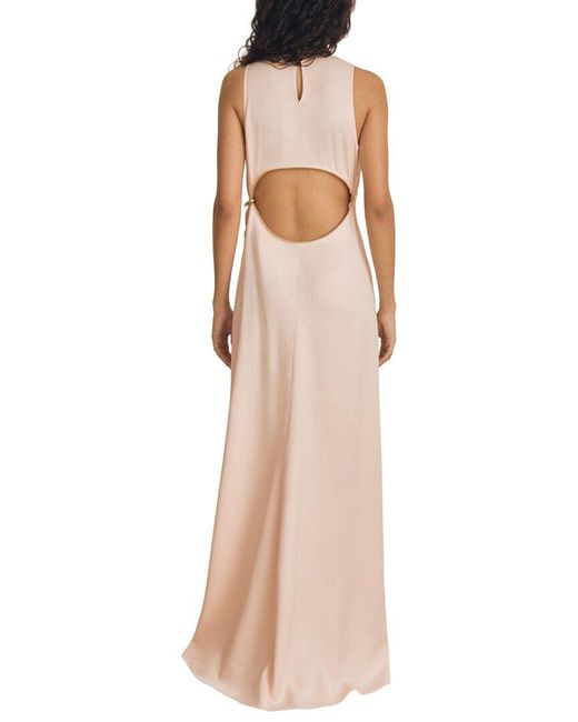 Reiss Natural Leanna Sleeveless Wool-Blend Zip Dress