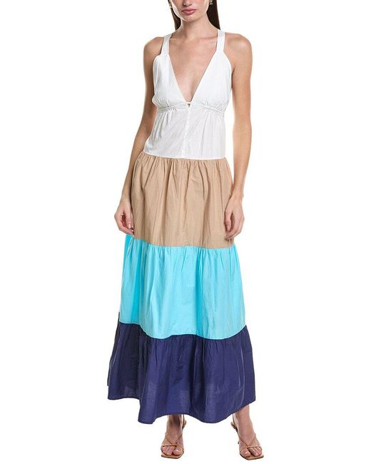 chinese dress ladies Color Block Maxi Dress – Classic Rock Couture main image 0