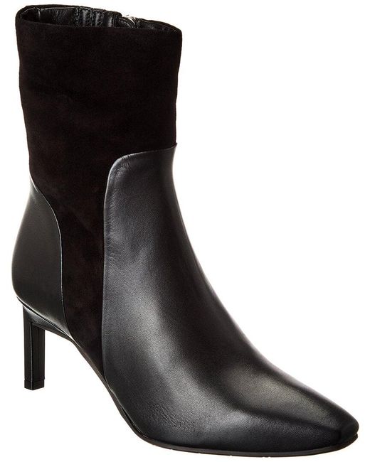 Aquatalia Black Rowanna Weatherproof Leather Boot